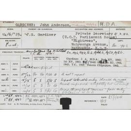 GARDINER, John Anderson (Hawkesbury Diploma of Agriculture (HDA))