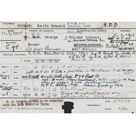 GEORGE, Keith Edward (Hawkesbury Diploma in Dairy (HDD))