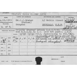 GRAHAM, Noble Oliver Cyril (Course Not Identified)