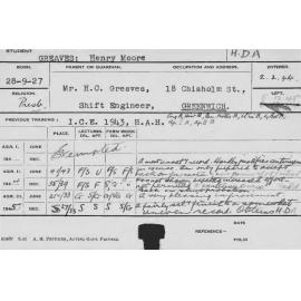 GREAVES, Henry Moore (Hawkesbury Diploma of Agriculture (HDA))