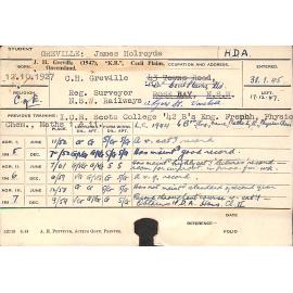 GREVILLE, James Holroyde (Hawkesbury Diploma of Agriculture (HDA))