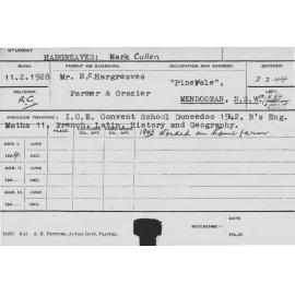 HARGREAVES, Mark Cullen (Course Not Identified)