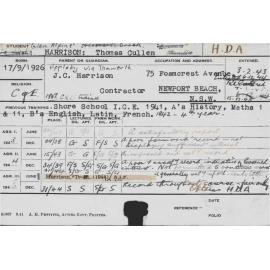 HARRISON, Thomas Cullen (Hawkesbury Diploma of Agriculture (HDA))