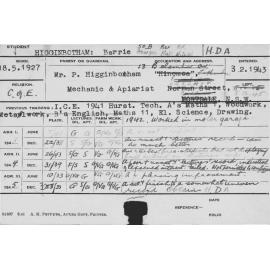 HIGGINBOTHAM, Barrie (Hawkesbury Diploma of Agriculture (HDA))