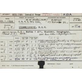 HILLIER, Donald Ross (Hawkesbury Diploma of Agriculture (HDA))