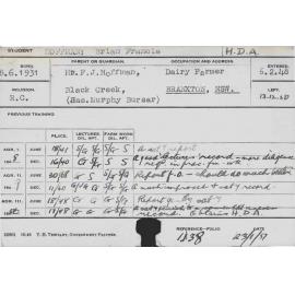 HOFFMAN, Brian Francis (Hawkesbury Diploma of Agriculture (HDA))