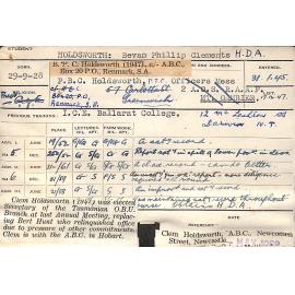 HOLDSWORTH, Bevan Phillip Clements (Hawkesbury Diploma of Agriculture (HDA))