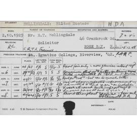 HOLLINGDALE, Hilton Eustace (Hawkesbury Diploma of Agriculture (HDA))