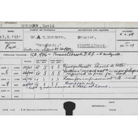 HORDERN, David (Course Not Identified)