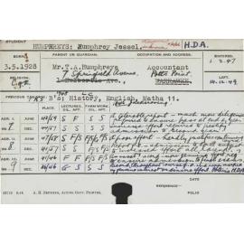 HUMPHREYS, Humphrey Jessel (Hawkesbury Diploma of Agriculture (HDA))