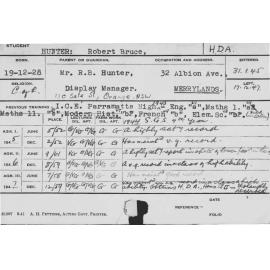 HUNTER, Robert Bruce (Hawkesbury Diploma of Agriculture (HDA))