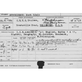 HUTCHINSON, Mark Edwin (Course Not Identified)