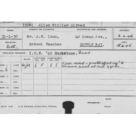ISON, Allan William Alfred (Course Not Identified)