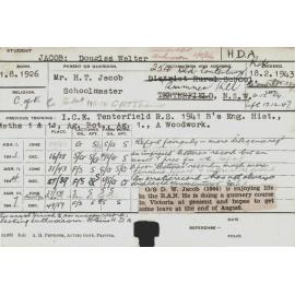 JACOB, Douglas Walter (Hawkesbury Diploma of Agriculture (HDA))