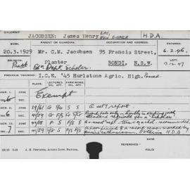 JACOBSEN, James Henry (Hawkesbury Diploma of Agriculture (HDA))
