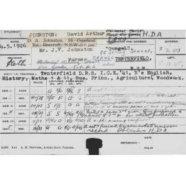 JOHNSTON, David Arthur (Hawkesbury Diploma of Agriculture (HDA))