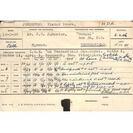 JOHNSTON, Victor Moore (Hawkesbury Diploma of Agriculture (HDA))