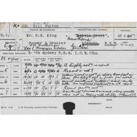 KING, Bill Fulton (Hawkesbury Diploma of Agriculture (HDA))