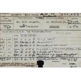 LEGGETT, Eric Keith (Hawkesbury Diploma of Agriculture (HDA)/ Hawkesbury Diploma in Dairy (HDD))