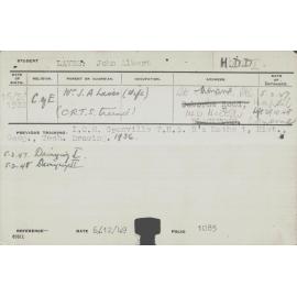 LAVES, John Albert (Hawkesbury Diploma in Dairy Technology (HDDT))