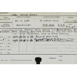 LUMB, George Edward (Hawkesbury Diploma of Agriculture (HDA))