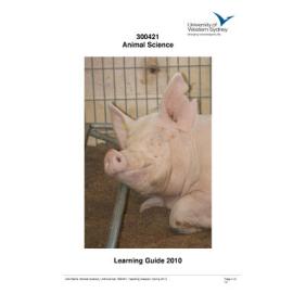 Learning Guide - Animal Science (300421) - 2010