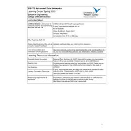 Learning Guide - Advanced Data Networks (300173) - Spring 2010