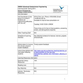 Learning Guide - Advanced Geotechnical Engineering (300604) - Spring 2010