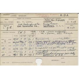 AYRE, Graham (Hawkesbury Diploma of Agriculture (HDA))