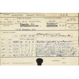 BOWDITCH, Donald Phillip (Hawkesbury Diploma of Agriculture (HDA))