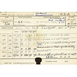 BROWN, David Redvers (Hawkesbury Diploma of Agriculture (HDA))