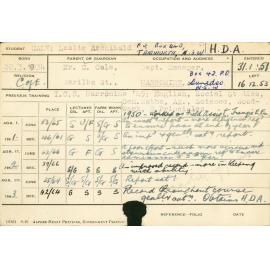 CALE, Leslie Archibald (Hawkesbury Diploma of Agriculture (HDA))