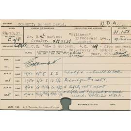 CORBETT, Robert David (Hawkesbury Diploma of Agriculture (HDA))