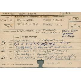 COX, Henry Herbert (Hawkesbury Diploma of Agriculture (HDA))