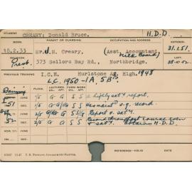 CREARY, Donald Bruce (Hawkesbury Diploma in Dairy (HDD))
