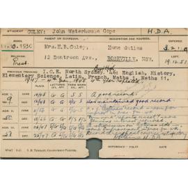 CULEY, John Waterhouse Cope (Hawkesbury Diploma of Agriculture (HDA))