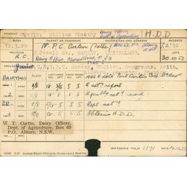 CURTIN, William Timothy (Hawkesbury Diploma in Dairy (HDD))