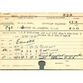 DANN, Brian Philip (Hawkesbury Diploma of Agriculture (HDA))