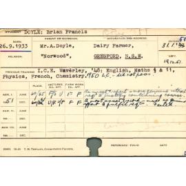 DOYLE, Brian Francis (Hawkesbury Diploma of Agriculture (HDA))