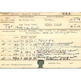 DRUITT, Kendrick Hobart (Hawkesbury Diploma of Agriculture (HDA))