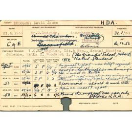 DUDGEON, David James (Hawkesbury Diploma of Agriculture (HDA))