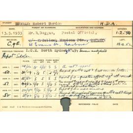 DUGGAN, Robert Gordon (Hawkesbury Diploma of Agriculture (HDA))