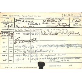 ELLIOTT, Crawford John (Hawkesbury Diploma of Agriculture (HDA))