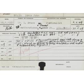 EVANS, Idris John (Hawkesbury Diploma of Agriculture (HDA))