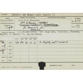 FESSEY, Edgar John (Hawkesbury Diploma in Dairy (HDD) - First Year)