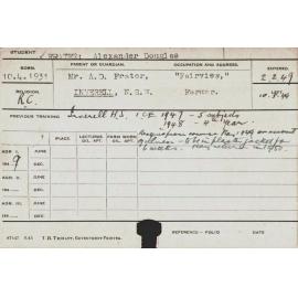 FRATER, Alexander Douglas (Hawkesbury Diploma of Agriculture (HDA))