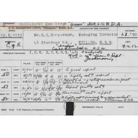 HAMPARSUM, Ian Serge (Hawkesbury Diploma of Agriculture (HDA))