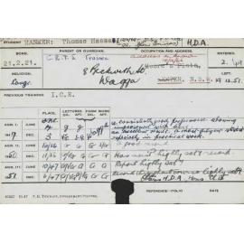 HANMER, Thomas Hassal (Hawkesbury Diploma of Agriculture (HDA))