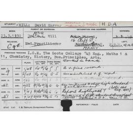 HILL, David Harvey (Hawkesbury Diploma of Agriculture (HDA))