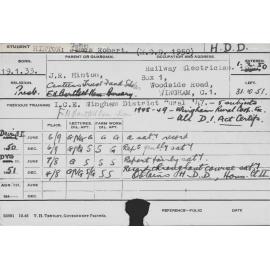 HINTON, John Robert (Hawkesbury Diploma in Dairy (HDD))